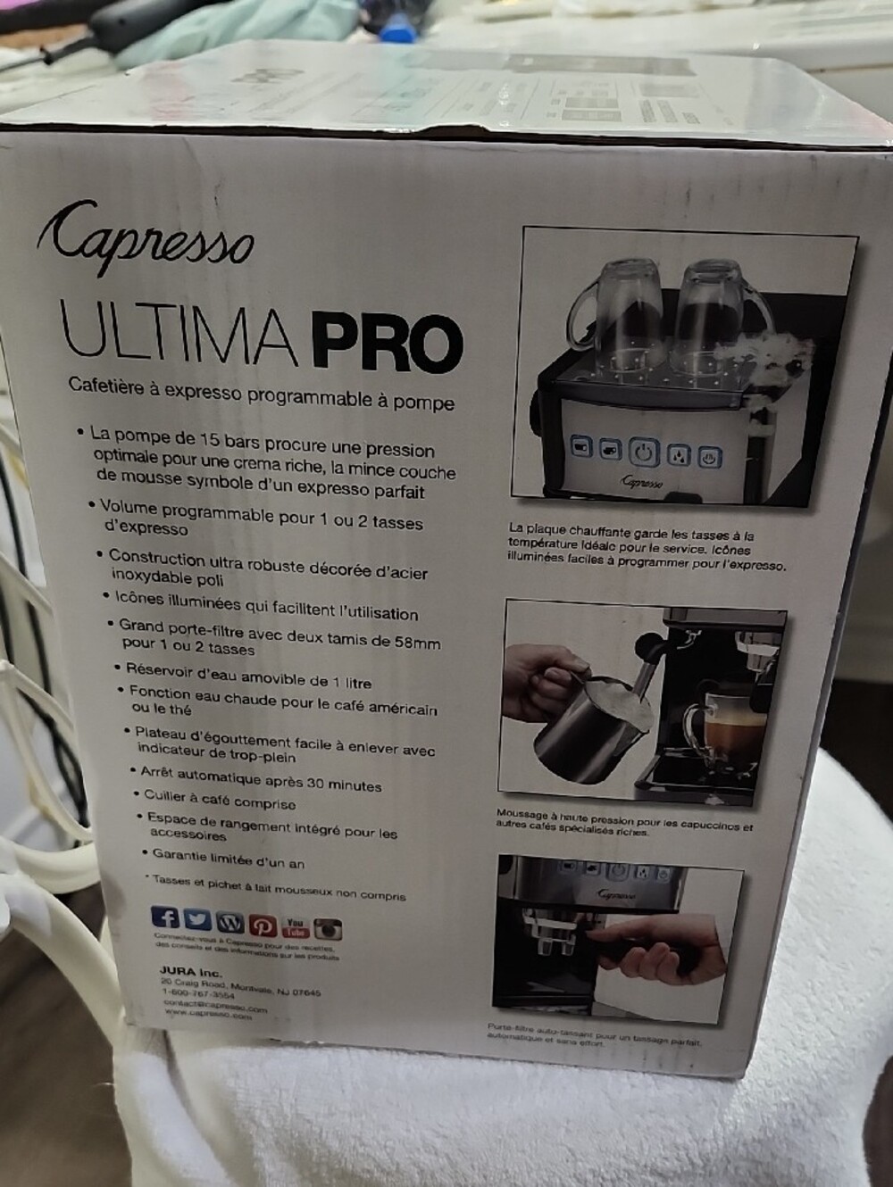 ULTIMA PRO Programmable Espresso Machine - Black & Stainless Steel - Picture 3 of 6